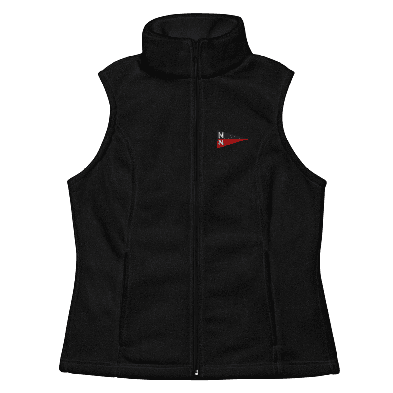 Women’s retro Columbia fleece vest — Black