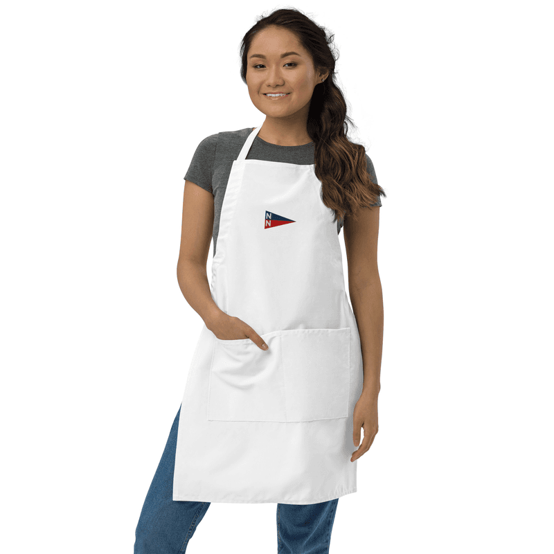 Retro embroidered Apron — White